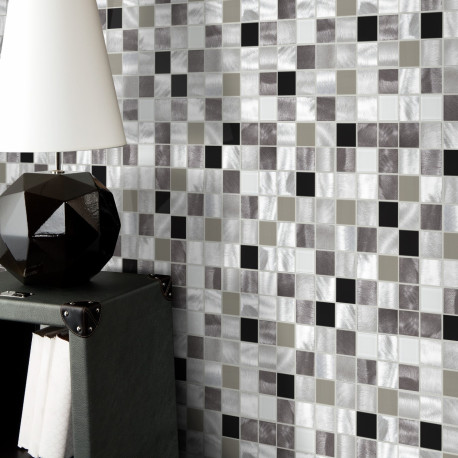 Mosaïque sur filet | 30x30 cm | Tilestone Tring Alu