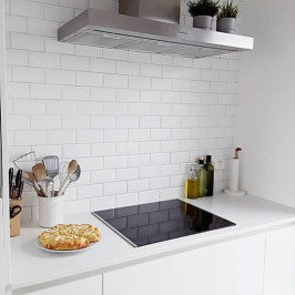 Carreaux muraux en céramique | 10x20 cm | Biseauté Blanc Mat