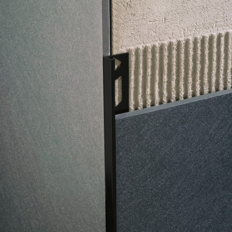 Profil | 1.25x270 cm | Profil en L Alu Revêtement en poudre Noir 12mm