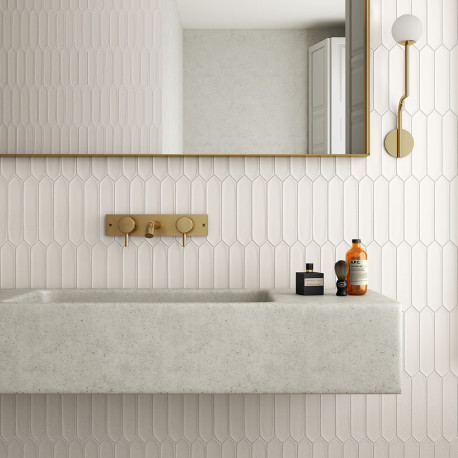 Carreaux muraux en céramique | 5x25 cm | Lanse White