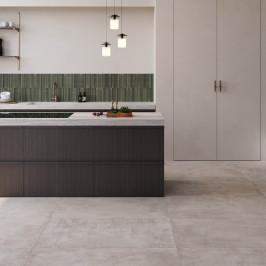 Carrelage en céramique sol et mur | 60x120 cm | Tilestone Manhattan Light Grey