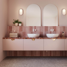 Carreaux muraux en céramique | 6.5x20 cm | Artisan Rose Mallow Glossy Carreaux muraux en céramique | 6.5x20 cm | Artisan Rose Mallow Glossy