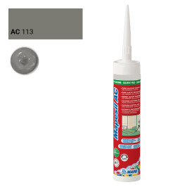 Kit silicone | 6x30 cm | Mapei Mapesil AC 113 Ciment Grey
