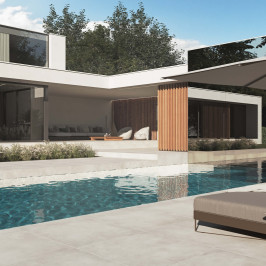 Carrelage extérieur en céramique | 100x100 cm | Tilestone Beton Grey