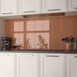 Carreaux muraux en céramique | 5x20 cm | Mundano Cotto Glossy