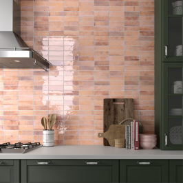 Carreaux muraux en céramique | 5.1x16.1 cm | Hanoi Pink