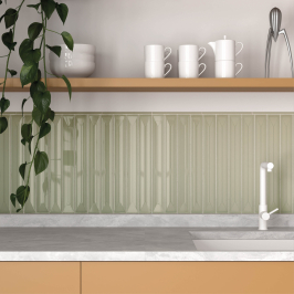 Carreaux muraux en céramique | 5x40 cm | Vitral Axis Olive