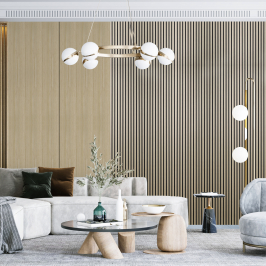 Panneau Acoustique | 52x270 cm | Panneau Acoustique Chêne Clair - 1 face