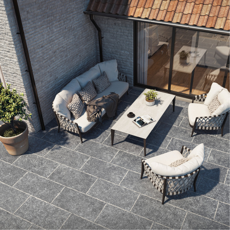 Carrelage extérieur en céramique | 40x80 cm | Tilestone Heritage Blue