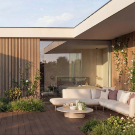 Lame de terrasse | 20x220 cm | Lame de terrasse composite réversible Dark Brown/Antracite