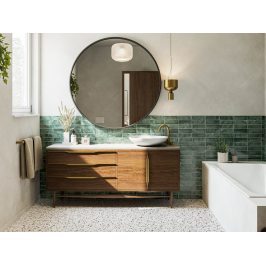Carreaux muraux en céramique | 31.6x60 cm | Elemento Straight Green