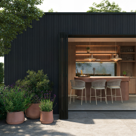 Revêtement de Façade | 21.9x290 cm | Kit pour 5,8m² - Panneau mural Outdoor Classic Black