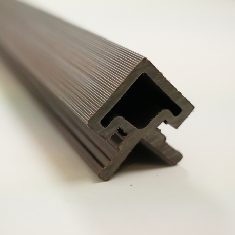 Profil | 4.95x290 cm | Panneau mural Outdoor Classic Choco Profilé d'angle Droit