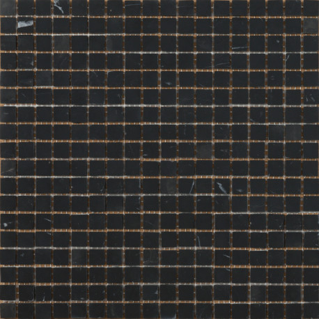 Mosaïque sur filet | 30.5x30.5 cm | Tilestone Sheffield Nero