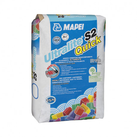 Colle | 30x50 cm | Mapei Colle pour carrelage Ultralite S2 Quick