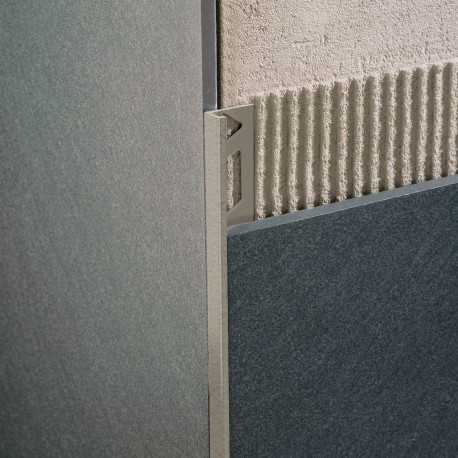 Profil | 1.25x270 cm | Profil en L Alu Revêtement en poudre Dove Relief