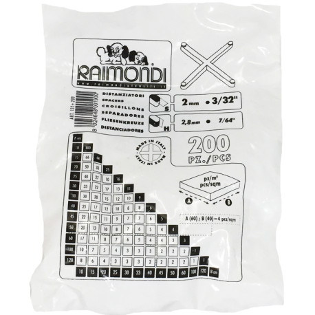 Accessoires | Croisillons 2 mm (200pcs/sac)