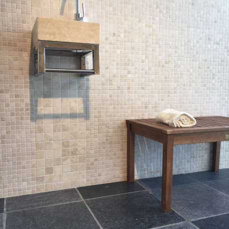 Mosaïque sur filet | 30.5x30.5 cm | Flanders Travertin Light