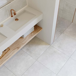 Carrelage en céramique sol et mur | 60x60 cm | Tilestone Betontec Perla