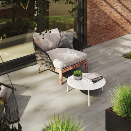 Carrelage extérieur en céramique | 29.7x120 cm | Tilestone Fiora Legno Grigio