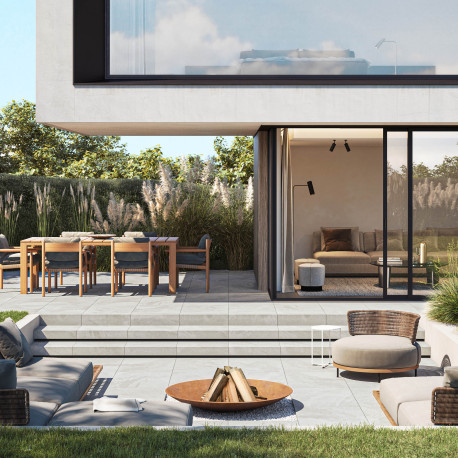 Carrelage extérieur en céramique | 60x90 cm | Tilestone Bilbao Slate Grey