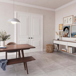Carrelage en céramique sol et mur | 80x80 cm | Tilestone Manhattan Light Grey 