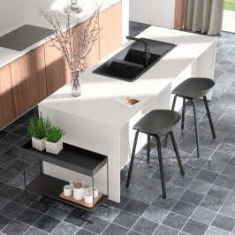Pierre naturelle | 20x20 cm | Hanoi Bluestone carrelage sol en pierre naturelle, carrelages sol, carrelages terrasse, gris, pierre bleue vietnamienne,