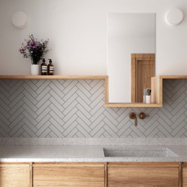 Carreaux muraux en céramique | 5x20 cm | Mundano Ash Matt