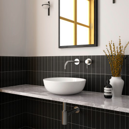 Carreaux muraux en céramique | 5x20 cm | Mundano Charcoal Round Decor Glossy Carreaux muraux en céramique | 5x20 cm | Mundano Charcoal Round Decor Glossy