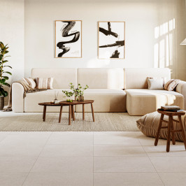 Carrelage en céramique sol et mur | 60x60 cm | Iravati White