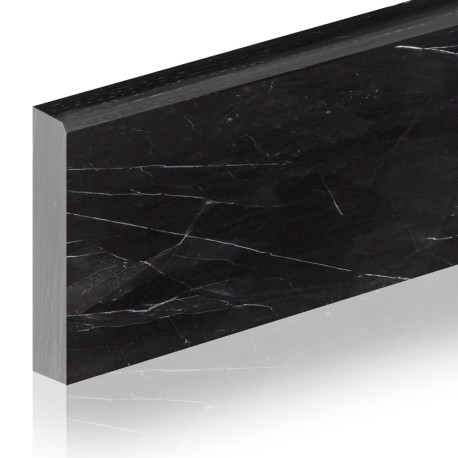 Plinthes en céramique | 7x120 cm | Marmi Black Supreme