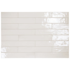 Carreaux muraux en céramique | 6.5x40 cm | Manacor White