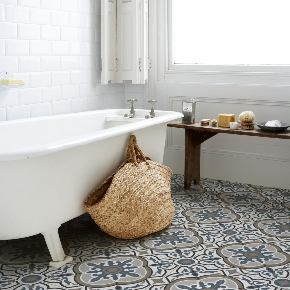 carrelages à motifs en céramique, carrelages sol, gris medium, bleu, multicouleurs, impermo, landelijk, country